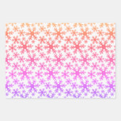 Snowflake Muster Pink Lila Weihnachtsfeiertag Geschenkpapier Set (Vorderseite 2)