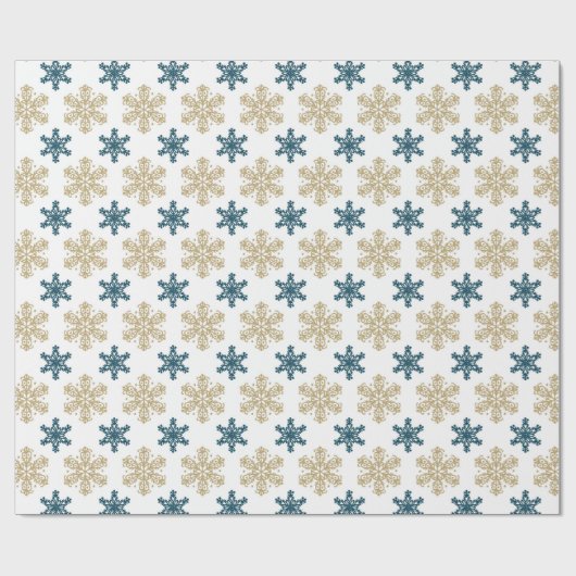 Snowflake Muster Weihnachten Geschenkpapier (Flach)