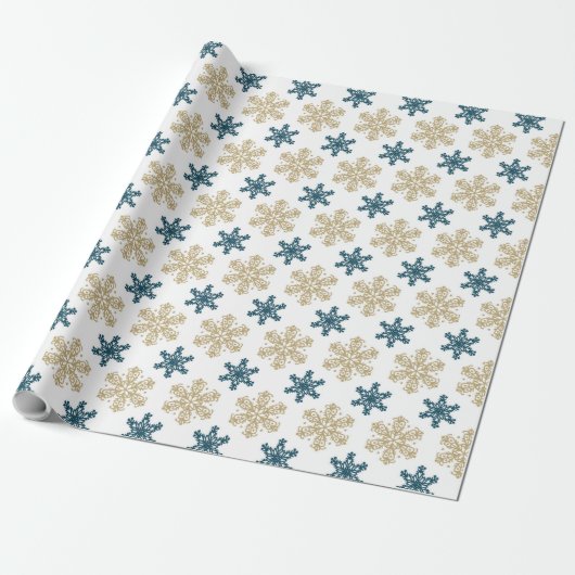 Snowflake Muster Weihnachten Geschenkpapier (Ungerollt)