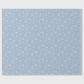 Snowflake Muster Weihnachtsfeiertag Dusty Blue Geschenkpapier (Flach)