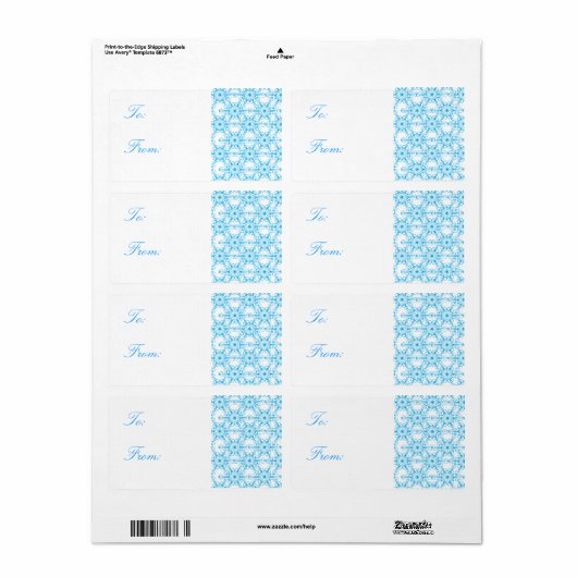 Snowflake Muster Weihnachtsgeschenke Tags (Vorne)