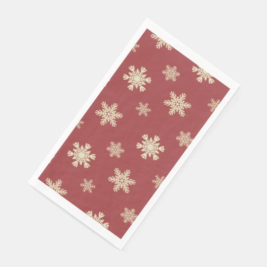 Snowflake Muster Weihnachtspapier Handtücher Serviette (Ecke)
