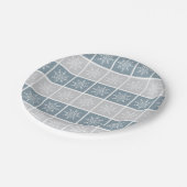 Snowflake Musterpapier-Teller Pappteller (Schrägansicht)