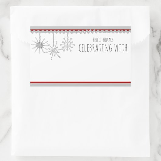 Snowflake Name Abzeichen Rechteckiger Aufkleber (Tasche)