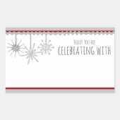 Snowflake Name Abzeichen Rechteckiger Aufkleber (Vorderseite)