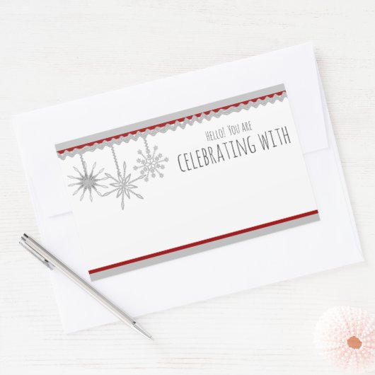 Snowflake Name Abzeichen Rechteckiger Aufkleber (Umschlag)