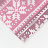 Snowflake Name Rosa Imitate Strick Sweater Muster Fleecedecke (Ecke)