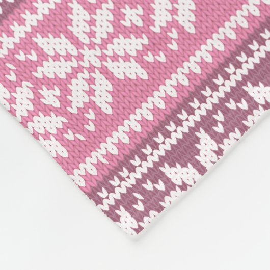 Snowflake Name Rosa Imitate Strick Sweater Muster Fleecedecke (Ecke)