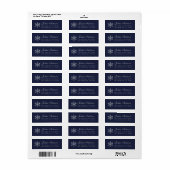 Snowflake Navy Blue Faux Silver Winter Holidays (Vorne)