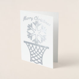 Snowflake Netball Frohe Weihnachten Folienkarte