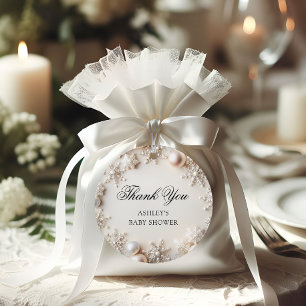 Snowflake Neutral Baby Dusche Danke Geschenkanhänger