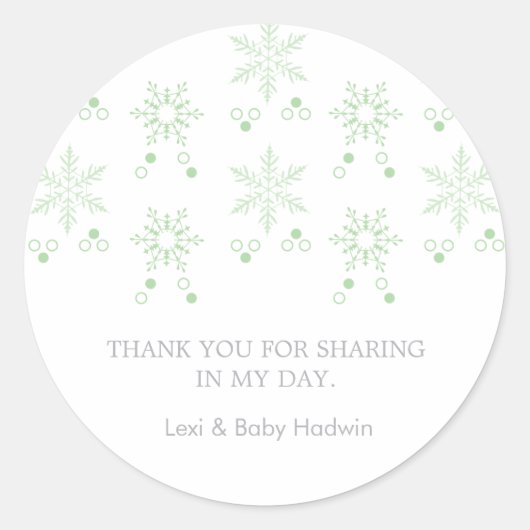 Snowflake | Neutraler Baby Duwer Fevor Sticker (Vorderseite)