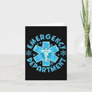 Snowflake Notaufnahme Winter Er Ed Krankenschweste Karte