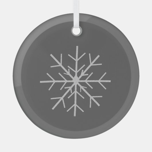 Snowflake Ornament Aus Glas (Vorderseite)