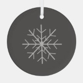 Snowflake Ornament Aus Glas (Rückseite)