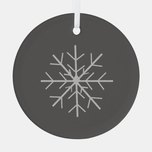 Snowflake Ornament Aus Glas (Rückseite)
