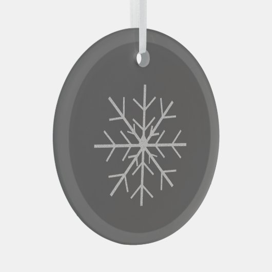 Snowflake Ornament Aus Glas (Vorderseite Rechts)