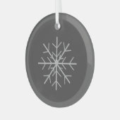 Snowflake Ornament Aus Glas (Vorderseite links)