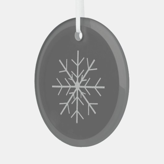 Snowflake Ornament Aus Glas (Vorderseite links)