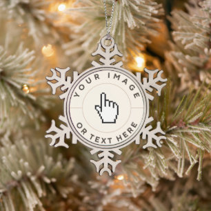 Snowflake Ornament - Benutzerdefiniert (Bild/Text