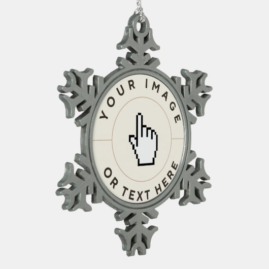 Snowflake Ornament - Benutzerdefiniert (Bild/Text (Links)