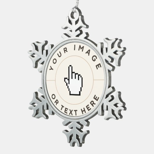 Snowflake Ornament - Benutzerdefiniert (Bild/Text (Rechts)