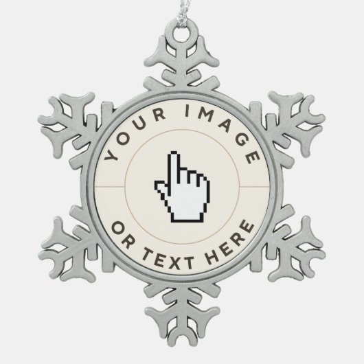 Snowflake Ornament - Benutzerdefiniert (Bild/Text  (Vorderseite)