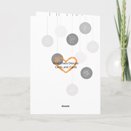 Snowflake Ornament Bow Weihnachtskarte Dankeskarte (Rückseite)