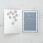 Snowflake Ornament Bow Weihnachtskarte Dankeskarte (Innenseite)