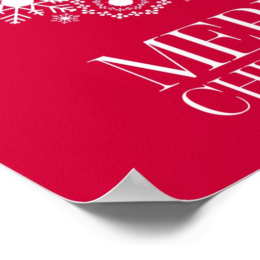 Snowflake Ornament Frohe Weihnachts-Weihnachtsgebä Poster (Ecke)