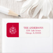 Snowflake Ornament Frohe Weihnachtsadresse Etikett (Insitu)