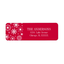 Snowflake Ornament Frohe Weihnachtsadresse Etikett
