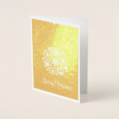 Snowflake Ornament Frohe Weihnachtsfoilkarte Folienkarte (Vorderseite)