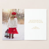 Snowflake Ornament Frohe Weihnachtsfoilkarte Folienkarte (Innenseite)