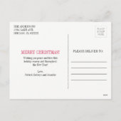 Snowflake Ornament Frohe Weihnachtskarte Feiertagspostkarte (Rückseite)