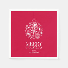 Snowflake Ornament Frohe Weihnachtszeitung Napkins Serviette