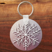 Snowflake Ornament Icon – Winter Holiday Design  Schlüsselanhänger (Vorderseite)
