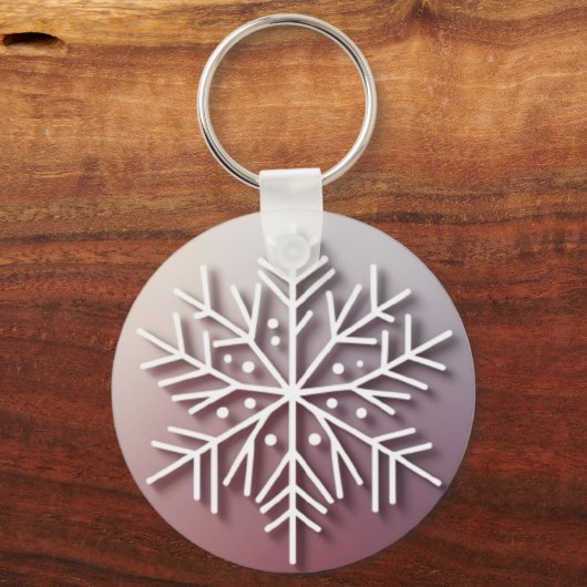 Snowflake Ornament Icon – Winter Holiday Design  Schlüsselanhänger (Vorderseite)
