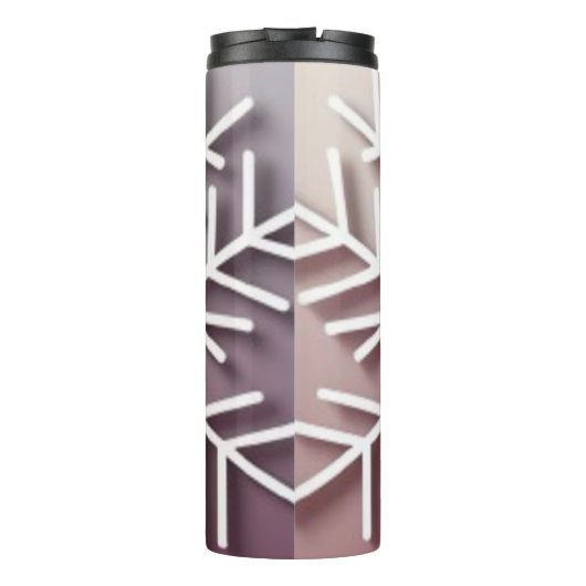 Snowflake Ornament Icon – Winter Holiday Design  Thermosbecher (Rückseite)