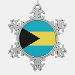 Snowflake-Ornament mit Bahamas-Flagge Schneeflocken Zinn-Ornament