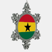 Snowflake-Ornament mit Ghana-Flagge Schneeflocken Zinn-Ornament (Links)