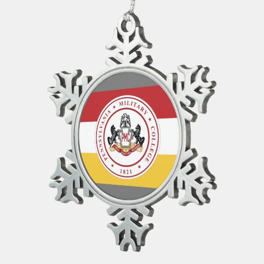 * Snowflake-Ornament mit PMC-Flag-Logo Schneeflocken Zinn-Ornament (Rechts)
