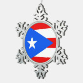 Snowflake Ornament mit Puerto Rico Flag (Rechts)