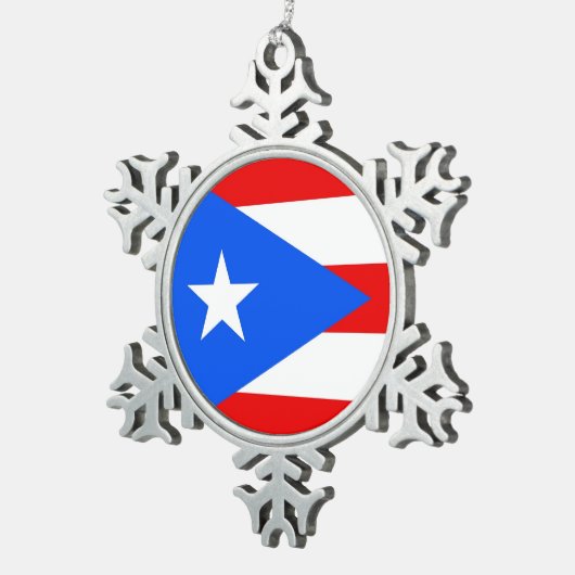 Snowflake Ornament mit Puerto Rico Flag (Rechts)