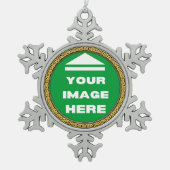 Snowflake Ornament Personalisiert - Bild hinzufüge (Vorderseite)
