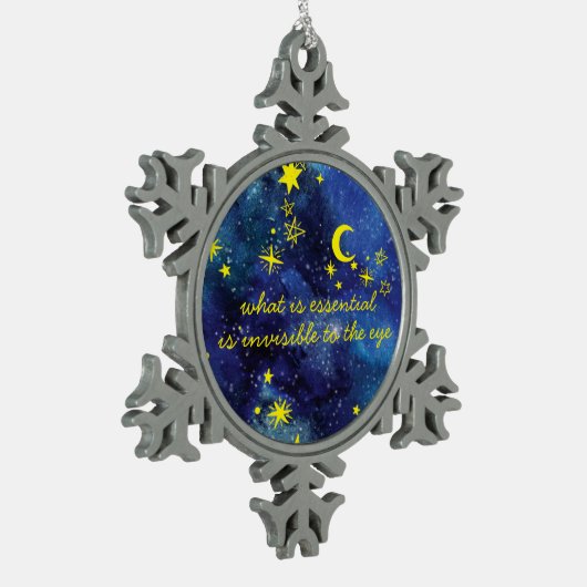 Snowflake Ornament STARTET der kleine Prinz QUOTE (Links)