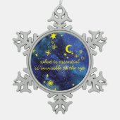 Snowflake Ornament STARTET der kleine Prinz QUOTE (Vorderseite)
