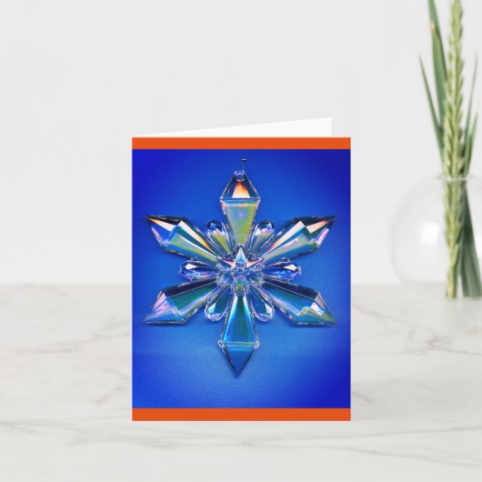 Snowflake Ornament Weihnachten Urlaub Blau (Vorderseite)