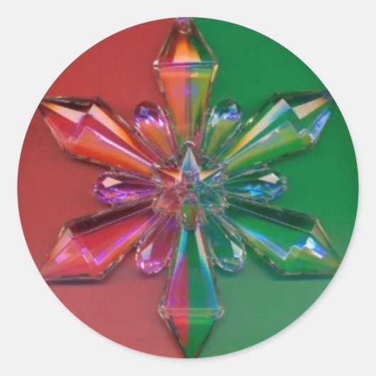 Snowflake Ornament Weihnachtsaufenthalt Sticker (Vorderseite)