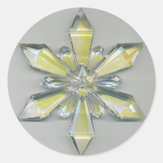 Snowflake Ornament Weihnachtsaufenthalt Sticker (Vorderseite)